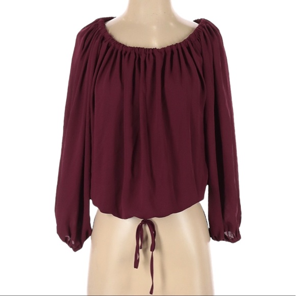 Wren and Willa Blouse Size Small Maroon - Picture 1 of 2